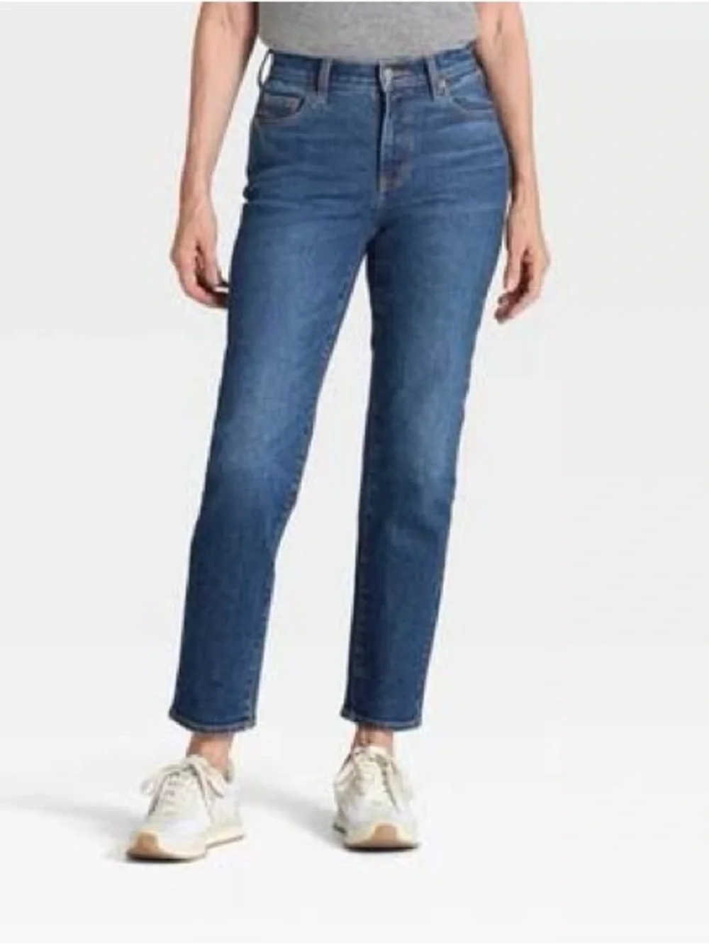 Mid Rise 80s Slim Dark Wash Jeans, Ankle Length